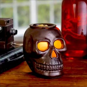 COPY - Bronze full size skull wax Warmer Halloween 🎃 NIB gothic
